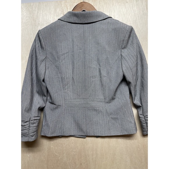 EXPRESS Women's Dress Blazer Women's  Sz 6 Button Suit Top‎ Gray RN#55285 - Picture 6 of 13